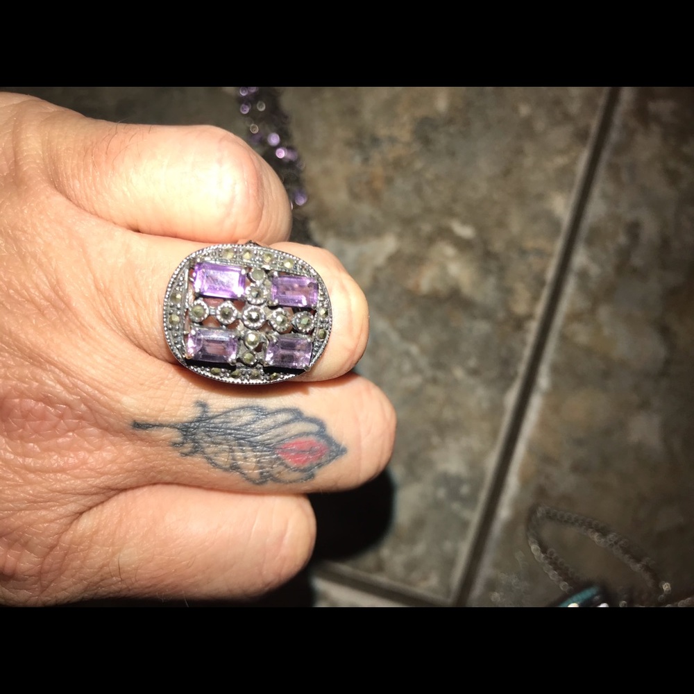 Vintage Sterling silver and amethyst - Picture 5 of 7